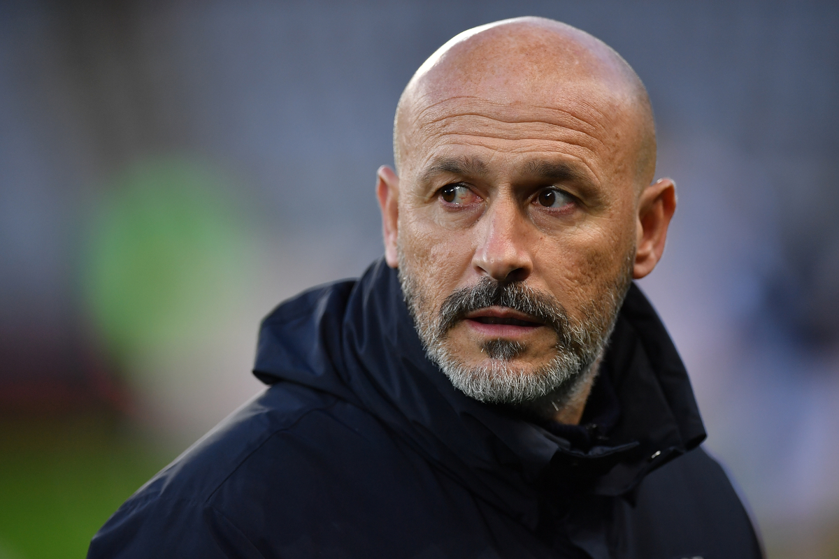 TURIN, ITALY - FEBRUARY 15: Bologna FC 1909 head coach Vincenzo Italiano looks on during the Serie A match between Torino FC and Bologna FC 1909 at Stadio Olimpico di Torino on February 15, 2026 in Turin, Italy. (Photo by Valerio Pennicino/Getty Images)