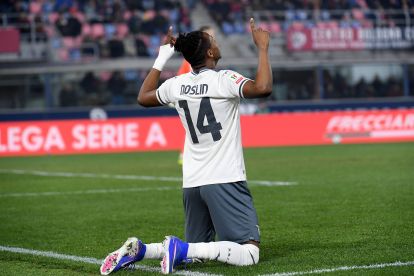 BOLOGNA, ITALY - FEBRUARY 11: Tijjani Nolsin of SS Lazio celebrates scoring his team's first goal during the Coppa Italia match between Bologna FC and SS Lazio at the Renato Dall'Ara Stadium on February 11, 2026 in Bologna, Italy. (Photo by Marco Rosi - SS Lazio/Getty Images)