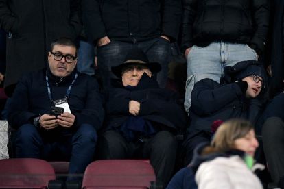 BOLOGNA, ITALY - FEBRUARY 11: SS Lazio President Claudio Lotito in the tribune prior the Coppa Italia match between Bologna FC and SS Lazio at the Renato Dall'Ara Stadium on February 11, 2026 in Bologna, Italy. (Photo by Marco Rosi - SS Lazio/Getty Images)