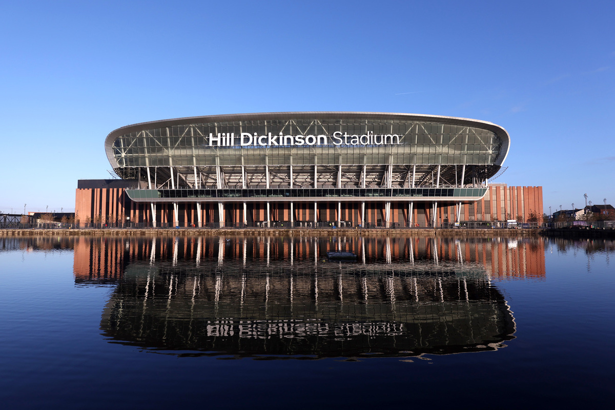 LIVERPOOL, ENGLAND - JANUARY 10: A general view outside the stadium prior to the Emirates FA Cup Third Round match between Everton and Sunderland at Hill Dickinson Stadium on January 10, 2026 in Liverpool, England. (Photo by Jess Hornby/Getty Images) (Milan)