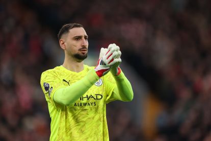 LIVERPOOL, ENGLAND - FEBRUARY 08: Gianluigi Donnarumma of Liverpool during the Premier League match between Liverpool and Manchester City at Anfield on February 08, 2026 in Liverpool, England. (Photo by Michael Regan/Getty Images)