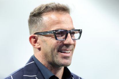 MADRID, SPAIN - MAY 08: Alessandro Del Piero looks on prior to the UEFA Champions League semi-final second leg match between Real Madrid and FC Bayern München at Estadio Santiago Bernabeu on May 08, 2024 in Madrid, Spain. (Photo by Clive Brunskill/Getty Images)