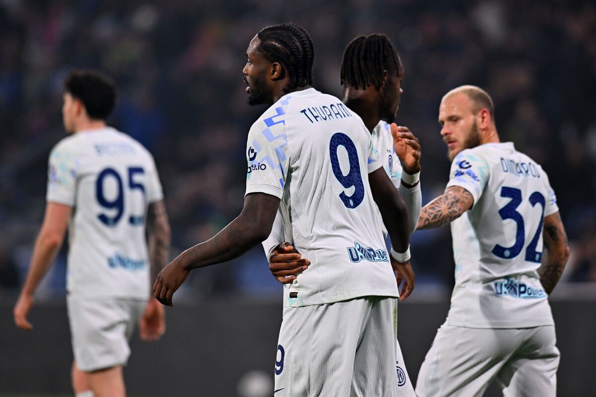 SASSUOLO, ITALY - FEBRUARY 08: Marcus Thuram of FC Internazioale celebrates after scoring his team second goal during the Serie A match between US Sassuolo Calcio and FC Internazionale at Mapei Stadium Citta del Tricolore on February 08, 2026 in Sassuolo, Italy. (Photo by Alessandro Sabattini/Getty Images)