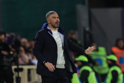FLORENCE, ITALY - MARCH 22: Aleksandar Kolarov vice-manager of FC Internazionale reacts during the Serie A match between ACF Fiorentina and FC Internazionale at Artemio Franchi on March 22, 2026 in Florence, Italy. (Photo by Gabriele Maltinti/Getty Images)