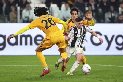 TURIN, ITALY - MARCH 07: Francisco Conceicao of Juventus in action during the Serie A match between Juventus FC and Pisa SC at Juventus Stadium on March 07, 2026 in Turin, Italy. (Photo by Giuseppe Cottini/Getty Images)
