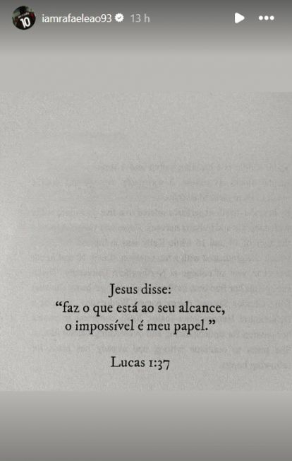 Rafael Leao's Instagram story on March 17, 2026.