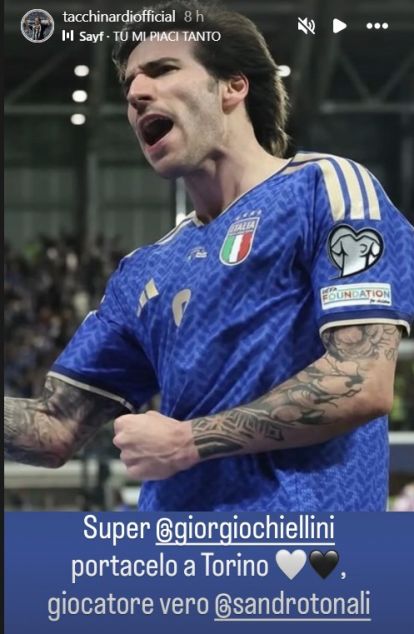 Alessio Tacchinardi's Instagram story on March 27, 2026.