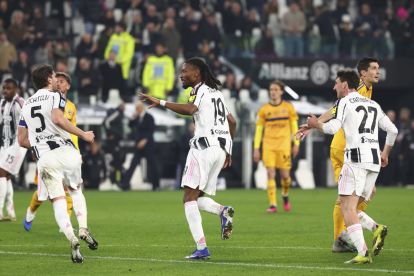 TURIN, ITALY - MARCH 07: Khephren Thuram of Juventus celebrates after scoring the his team's second goal during the Serie A match between Juventus FC and Pisa SC at Juventus Stadium on March 07, 2026 in Turin, Italy. (Photo by Giuseppe Cottini/Getty Images)