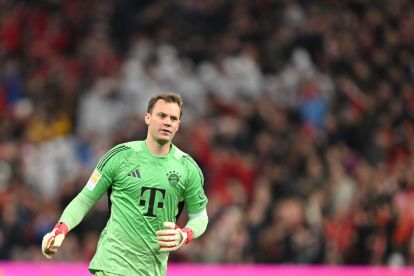 MUNICH, GERMANY - MARCH 06: Manuel Neuer of FC Bayern München looks on during the Bundesliga match between FC Bayern München and Borussia Mönchengladbach at Allianz Arena on March 06, 2026 in Munich, Germany. (Photo by Sebastian Widmann/Getty Images)