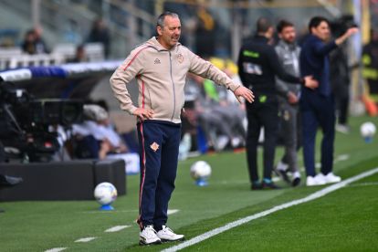 PARMA, ITALY - MARCH 21: Marco Giampaolo head coach of US Cremonese during the Serie A match between Parma Calcio 1913 and US Cremonese at Stadio Ennio Tardini on March 21, 2026 in Parma, Italy. (Photo by Alessandro Sabattini/Getty Images)