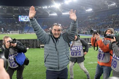 ROME, ITALY - MARCH 15: Maurizio Sarri head coach SS Lazio prior the Serie A match between SS Lazio and AC Milan at Stadio Olimpico on March 15, 2026 in Rome, Italy. (Photo by Marco Rosi - SS Lazio/Getty Images)