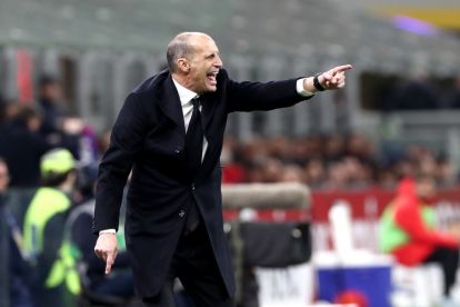 MILAN, ITALY - MARCH 21: Massimiliano Allegri, Head Coach of AC Milan, reacts during the Serie A match between AC Milan and Torino FC at Giuseppe Meazza Stadium on March 21, 2026 in Milan, Italy. (Photo by Marco Luzzani/Getty Images)