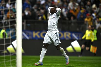 ZENICA, BOSNIA AND HERZEGOVINA - MARCH 31: Moise Kean of Italy reacts during the FIFA World Cup 2026 European Qualifiers KO play-offs match between Bosnia and Herzegovina and Italy at Stadion Bilino Polje on March 31, 2026 in Zenica, Bosnia and Herzegovina. (Photo by Getty Images/Getty Images)