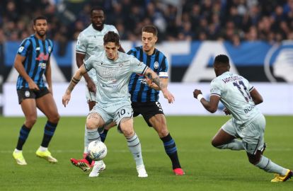 BERGAMO, ITALY - MARCH 07: Nicolo’ Zaniolo of Udinese Calcio competes for the ball with Mario Pasalic of Atalanta BC during the Serie A match between Atalanta BC and Udinese Calcio at New Balance Arena on March 07, 2026 in Bergamo, Italy. (Photo by Marco Luzzani/Getty Images)
