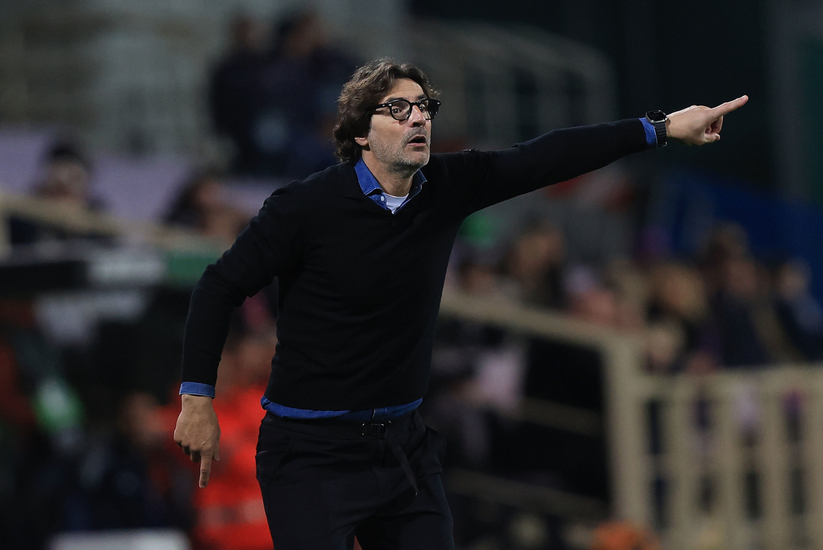 FLORENCE, ITALY - MARCH 12: Head coach Paolo Vanoli of ACF Fiorentina reacts during the UEFA Conference League 2025/26 round of 16 first leg match between ACF Fiorentina and Rakow Czestochowa at Stadio Artemio Franchi on March 12, 2026 in Florence, Italy. (Photo by Gabriele Maltinti/Getty Images)