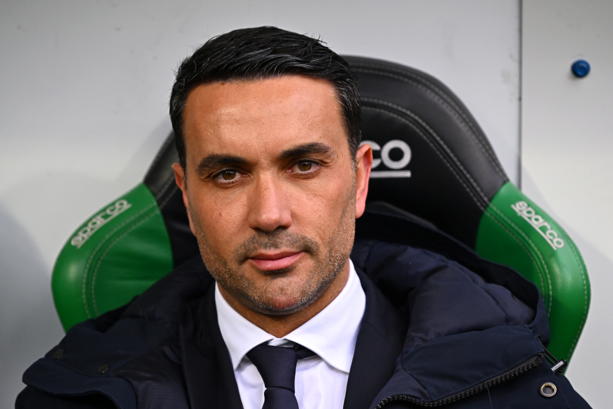 SASSUOLO, ITALY - MARCH 01: Raffaele Palladino head coach of Atalanta BC during the Serie A match between US Sassuolo Calcio and Atalanta BC at Mapei Stadium Citta del Tricolore on March 01, 2026 in Sassuolo, Italy. (Photo by Alessandro Sabattini/Getty Images)