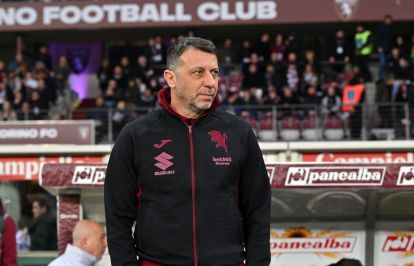 TURIN, ITALY - MARCH 1: Roberto D'Aversa, Manager of Torino FC during the Serie A match between Torino FC and SS Lazio at Stadio Olimpico di Torino on March 1, 2026 in Turin, Italy. (Photo by Chris Ricco/Getty Images)