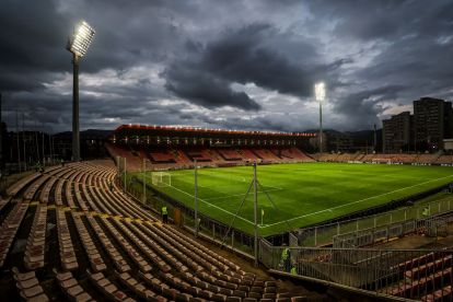 ZENICA, BOSNIA AND HERZEGOVINA - OCTOBER 11: General view of the of a stadium Bilino Polje prior to the UEFA Nations League 2024/25 League A Group A3 match between Bosnia and Herzegovina and Germany at on October 11, 2024 in Zenica, Bosnia and Herzegovina. (Photo by Maja Hitij/Getty Images)