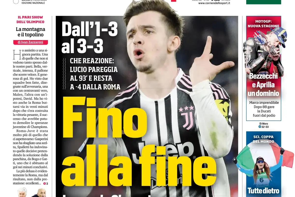 Today’s Papers: Juventus live, Milan -10, Derby preparations – Football Italia