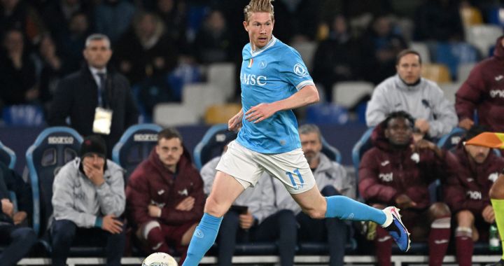 How did Kevin De Bruyne get on in his first Napoli appearance in 4 months?