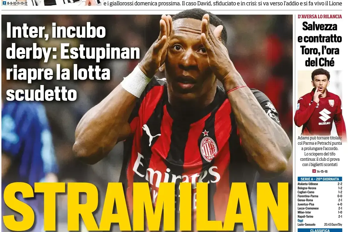 Today’s Papers: Milan do the double over Inter, Napoli’s Fab 4 return