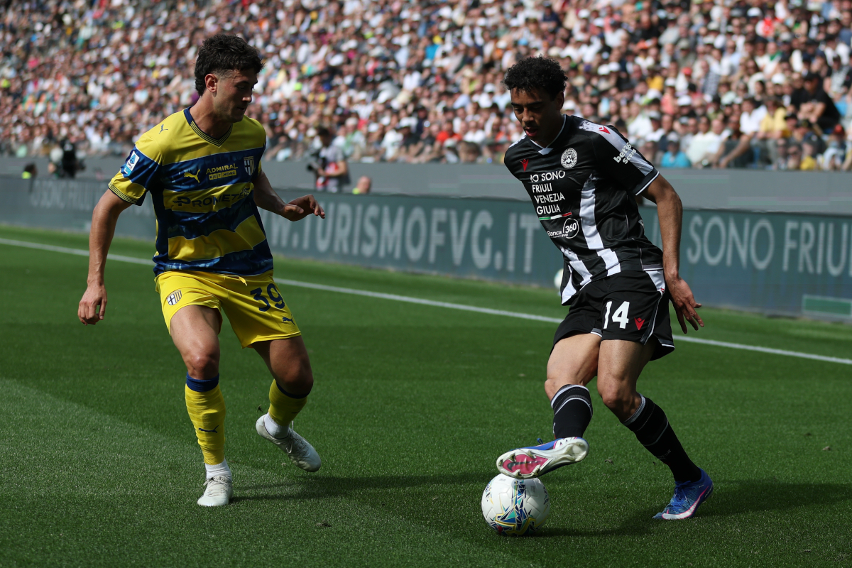 Arthur Atta dalam laga melawan Parma