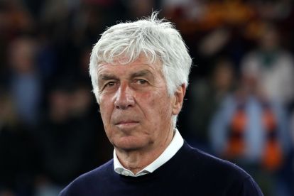 ROME, ITALY - APRIL 18: Gian Piero Gasperini, Head Coach of AS Roma, looks on prior to the Serie A match between AS Roma and Atalanta BC at Stadio Olimpico on April 18, 2026 in Rome, Italy. (Photo by Paolo Bruno/Getty Images)