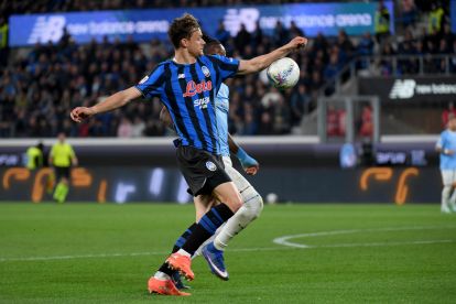 BERGAMO, ITALY - APRIL 22: Giorgio Scalcini of Atalanta BC during the Coppa Italia semi-final match between Atalanta BC and SS Lazio at New Balance Arena on April 22, 2026 in Bergamo, Italy. (Photo by Marco Rosi - SS Lazio/Getty Images)