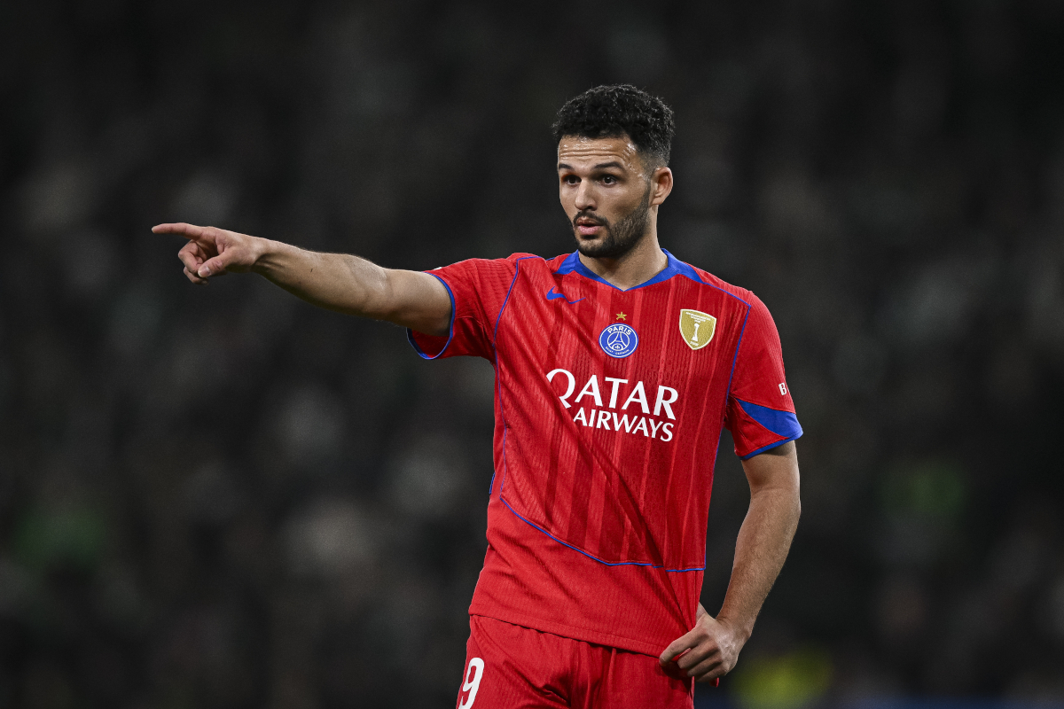 LISBOA, PORTUGAL - 20 DE JANEIRO: Gonçalo Ramos do Paris Saint-Germain em ação durante a partida MD7 da Fase MD7 da Liga dos Campeões da UEFA 2025/26 entre o Sporting Club de Portugal e o Paris Saint-Germain no Estádio José Alvalade em 20 de janeiro de 2026. (Foto de Octavio Passos / Getty Images)