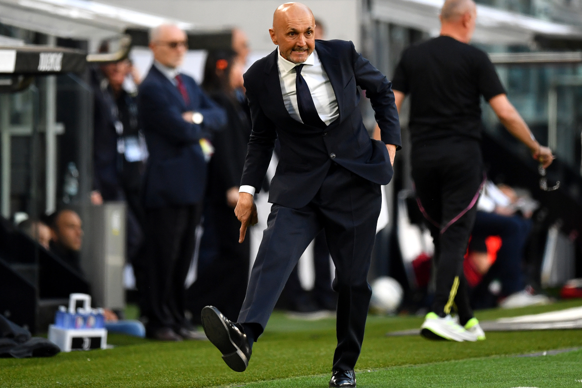 TURIN, ITALY - APRIL 06: Luciano Spalletti, Head Coach of Juventus, reacts during the Serie A match between Juventus FC and Genoa CFC at Allianz Stadium on April 06, 2026 in Turin, Italy. (Photo by Valerio Pennicino/Getty Images)
