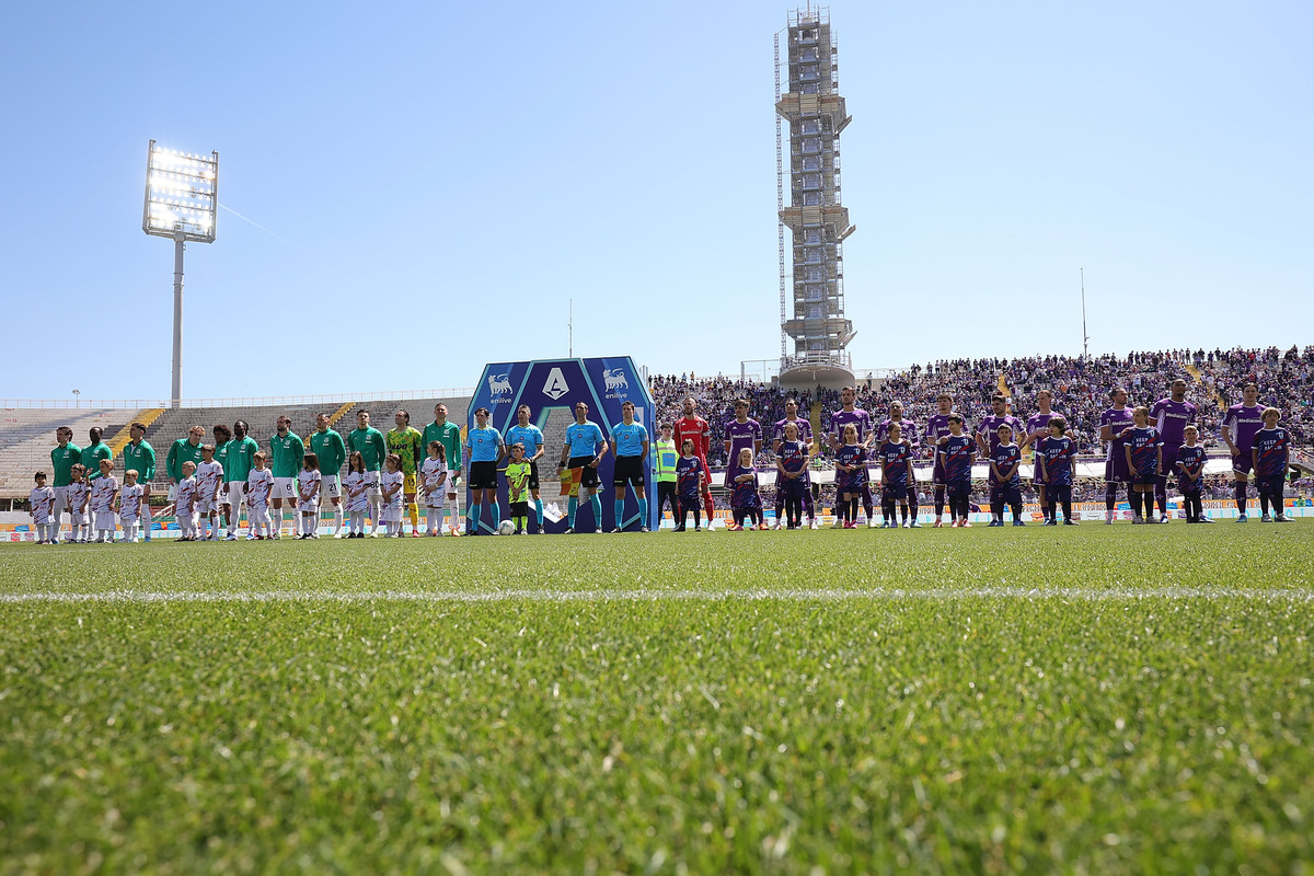 FLORENCE, ITALY - APRIL 26: General view inside the stadium Artemio Franchi during the Serie A match between ACF Fiorentina and US Sassuolo Calcio at Artemio Franchi on April 26, 2026 in Florence, Italy. (Photo by Gabriele Maltinti/Getty Images)
