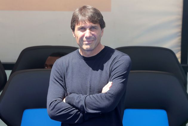 PISA, ITALY - MAY 17: Antonio Conte manager of SSC Napoli looks on during the Serie A match between Pisa SC and SSC Napoli at Arena Garibaldi on May 17, 2026 in Pisa, Italy. (Photo by Gabriele Maltinti/Getty Images)