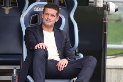 ROME, ITALY - MAY 09: FC Internazionale head coach Cristian Chivu looks on during the Serie A match between SS Lazio and FC Internazionale at Stadio Olimpico on May 09, 2026 in Rome, Italy. (Photo by Paolo Bruno/Getty Images)
