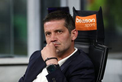 MILAN, ITALY - MAY 03: Cristian Chivu, Head Coach of FC Internazionale Milano, looks on prior to the Serie A match between FC Internazionale and Parma Calcio 1913 at Giuseppe Meazza Stadium on May 03, 2026 in Milan, Italy. (Photo by Marco Luzzani/Getty Images)