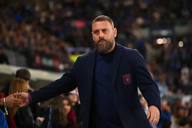 BERGAMO, ITALY - MAY 02: Daniele De Rossi of Genoa FC looks on during the Serie A match between Atalanta BC and Genoa CFC at Gewiss Stadium on May 02, 2026 in Bergamo, Italy. (Photo by Mattia Ozbot/Getty Images)