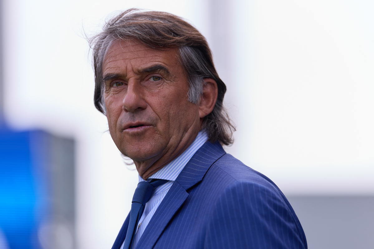 SASSUOLO, ITALY - MAY 03: Giovanni Carnevali of US Sassuolo looks on prior to the Serie A match between US Sassuolo Calcio and AC Milan at Mapei Stadium Citta del Tricolore on May 03, 2026 in Sassuolo, Italy. (Photo by Emmanuele Ciancaglini/Getty Images)