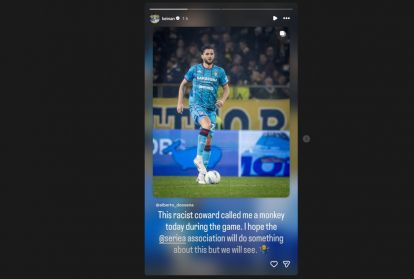 Udinese player Keinan Davis accuses Cagliari defender Alberto Dossena of racist abuse