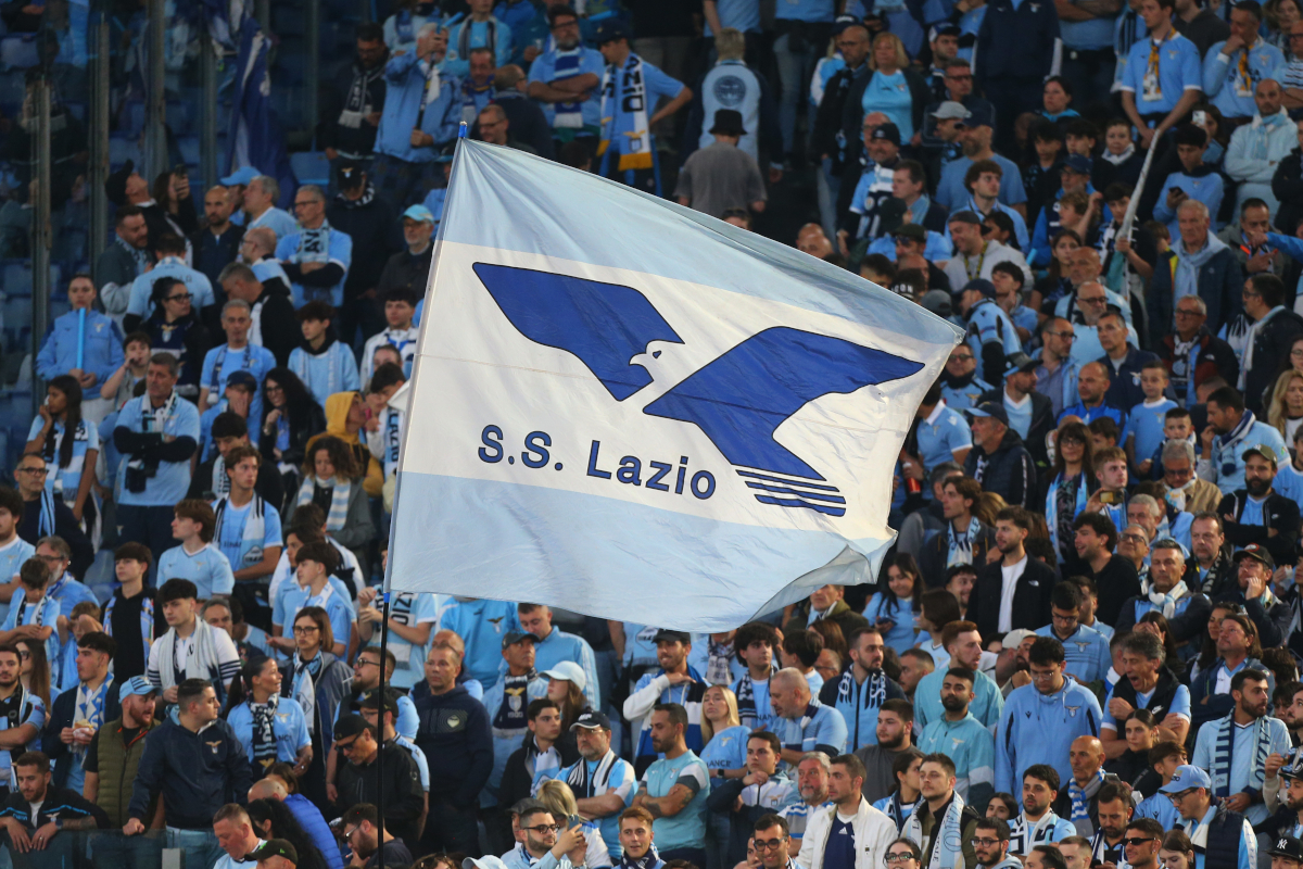 ROME, ITALY - MAY 13: SS Lazio fans during the Coppa Italia Final match between SS Lazio and FC Internazionale at Stadio Olimpico on May 13, 2026 in Rome, Italy. (Photo by Paolo Bruno/Getty Images)