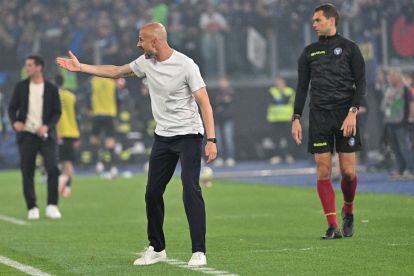 ROME, ITALY - MAY 13: SS Lazio seond coach Marco Ianni during the Coppa Italia final match between SS Lazio and FC Internazionale at Stadio Olimpico on May 13, 2026 in Rome, Italy. (Photo by Marco Rosi - SS Lazio/Getty Images)
