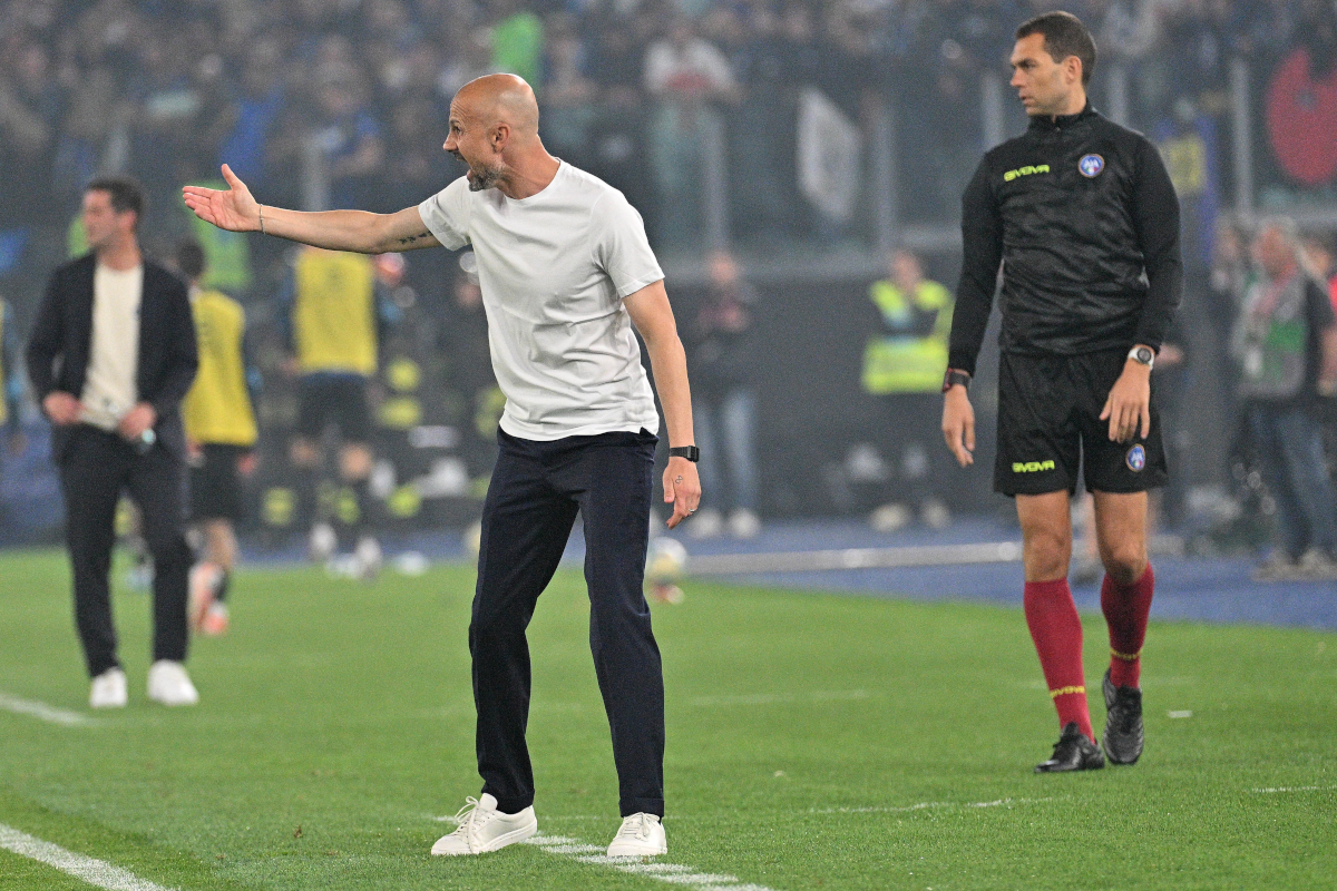 ROMA, ITÁLIA - 13 DE MAIO: O segundo técnico do SS Lazio, Marco Ianni, durante a final da Coppa Itália entre SS Lazio e FC Internazionale no Stadio Olimpico em 13 de maio de 2026 em Roma, Itália. (Foto de Marco Rosi - SS Lazio/Getty Images)
