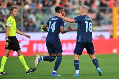 CREMONA, ITALY - MAY 04: Gustav Isaksen of SS Lazio ceòebrates after scoring the 1-1 goal during the Serie A match between US Cremonese and SS Lazio at Stadio Giovanni Zini on May 04, 2026 in Cremona, Italy. (Photo by Marco M. Mantovani/Getty Images)