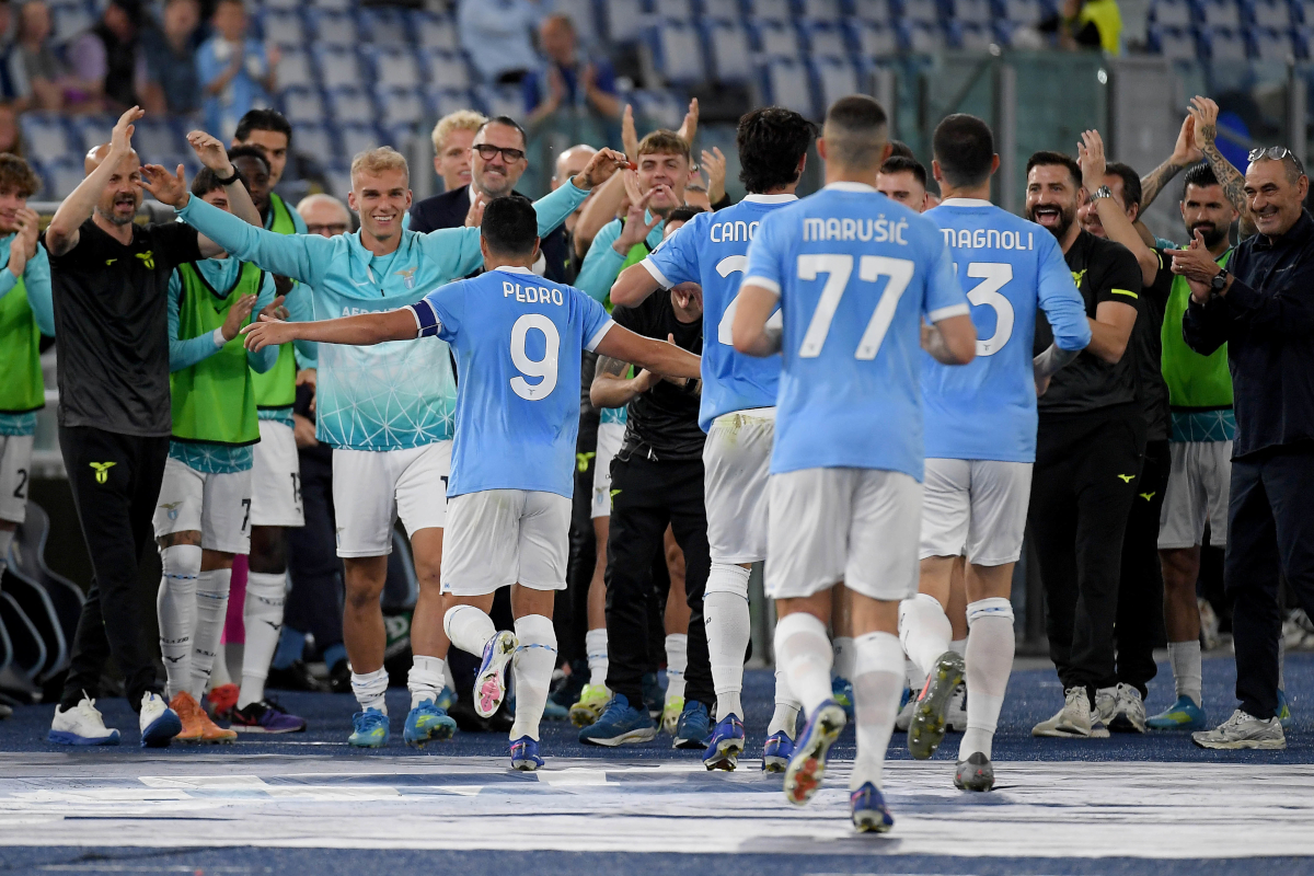 ROMA, ITÁLIA - 23 DE MAIO: Pedro Rodriguez da SS Lazio comemora o segundo gol durante a partida da Série A entre SS Lazio e Pisa SC no Stadio Olimpico em 23 de maio de 2026 em Roma, Itália. (Foto de Marco Rosi - SS Lazio/Getty Images)