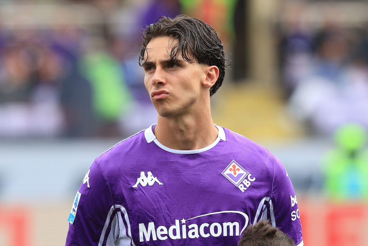 FLORENCE, ITALY - MAY 10: Riccardo Braschi of ACF Fiorentina looks on during the Serie A match between ACF Fiorentina and Genoa CFC at Artemio Franchi on May 10, 2026 in Florence, Italy. (Photo by Gabriele Maltinti/Getty Images)