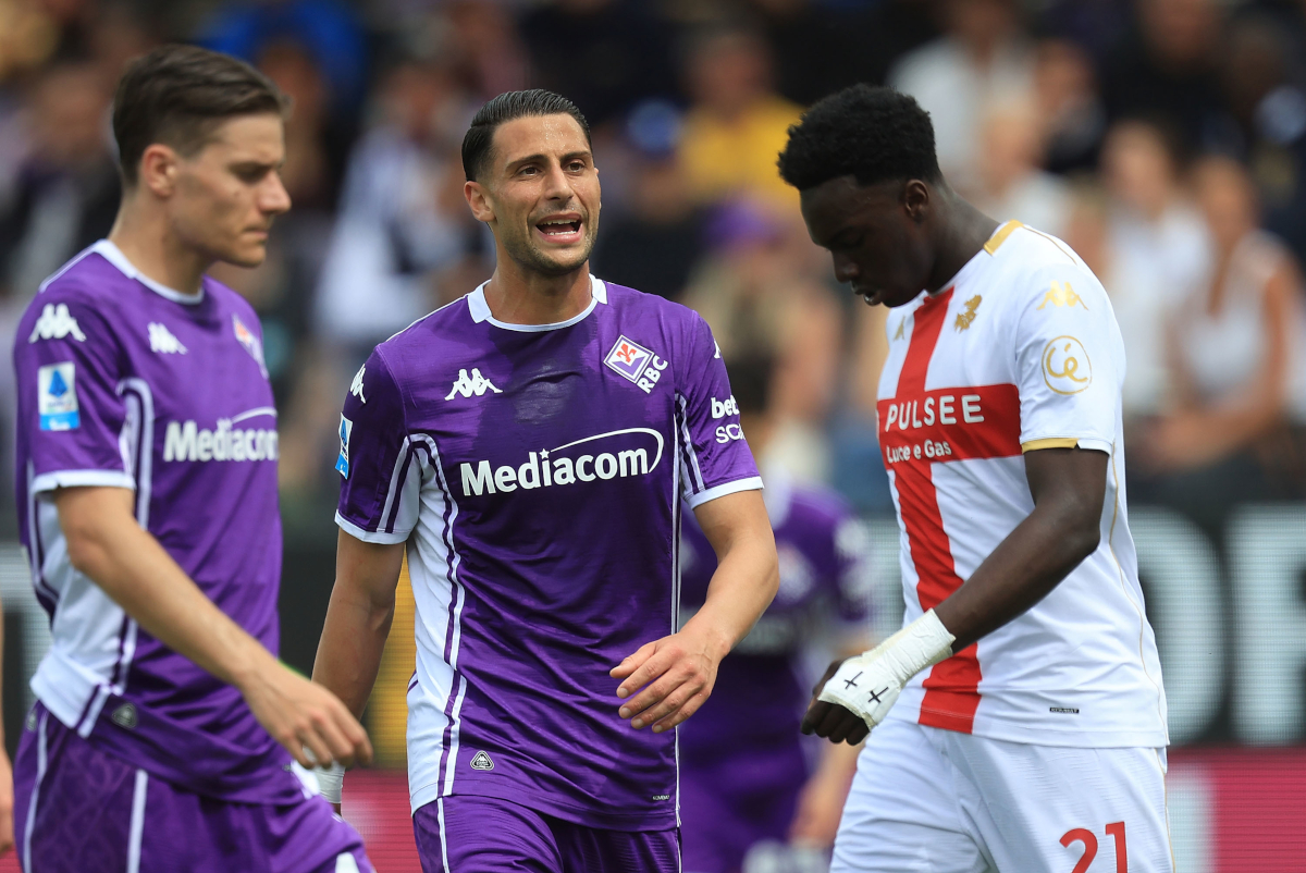 FLORENCE, ITALY - MAY 10: Rolando Mandragora of ACF Fiorentina reacts during the Serie A match between ACF Fiorentina and Genoa CFC at Artemio Franchi on May 10, 2026 in Florence, Italy. (Photo by Gabriele Maltinti/Getty Images)