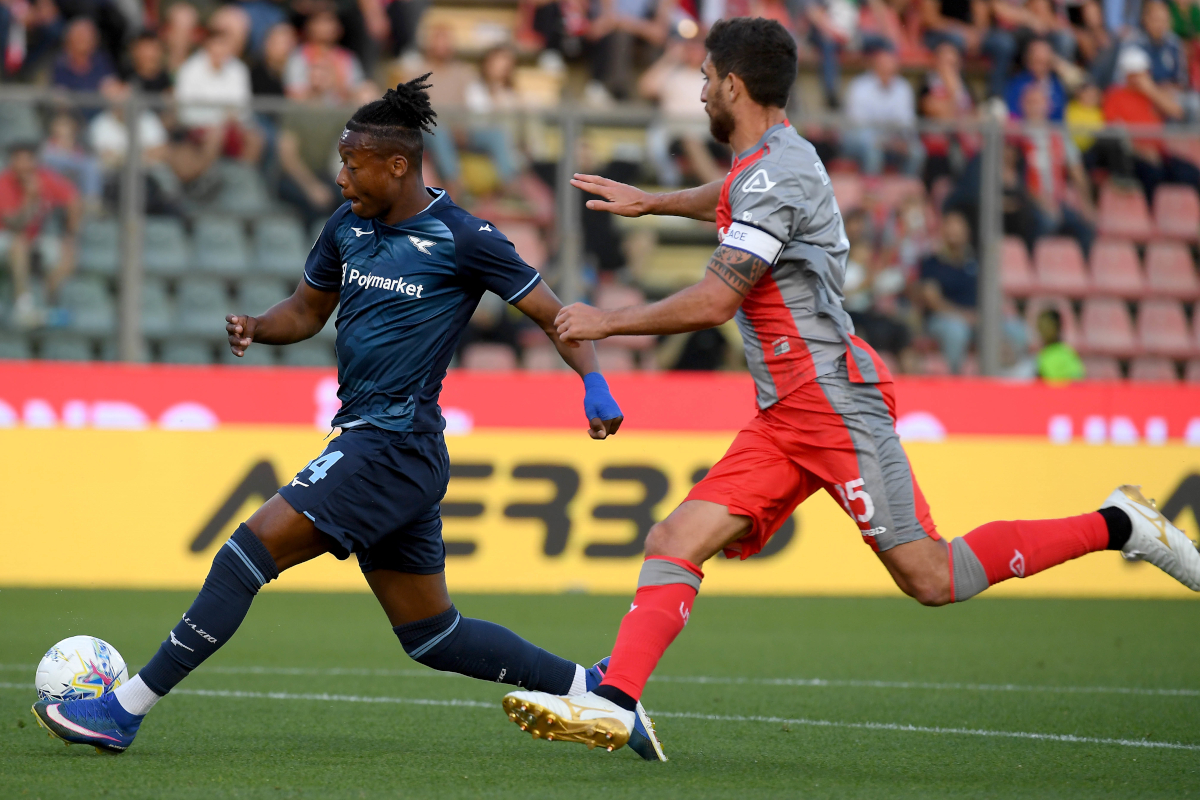 CREMONA, ITALY - MAY 04: Tijjani Nolsin of SS Lazio in action during the Serie A match between US Cremonese and SS Lazio at Stadio Giovanni Zini on May 04, 2026 in Cremona, Italy. (Photo by Marco Rosi - SS Lazio/Getty Images)