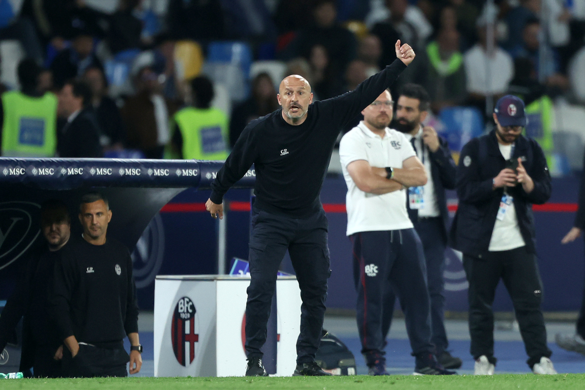 NAPLES, ITALY - MAY 11: Vincenzo Italiano Bologna FC 1909 head coach during the Serie A match between SSC Napoli and Bologna FC 1909 at Stadio Diego Armando Maradona on May 11, 2026 in Naples, Italy. (Photo by Francesco Pecoraro/Getty Images)