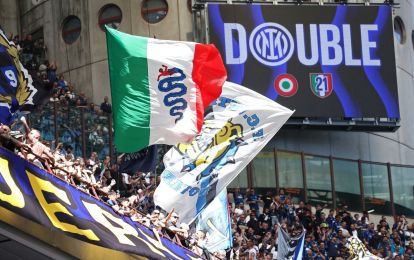 MILAN, ITALY - MAY 17: General view inside the stadium prior to the Serie A match between FC Internazionale and Hellas Verona FC at Giuseppe Meazza Stadium on May 17, 2026 in Milan, Italy. (Photo by Marco Luzzani/Getty Images)