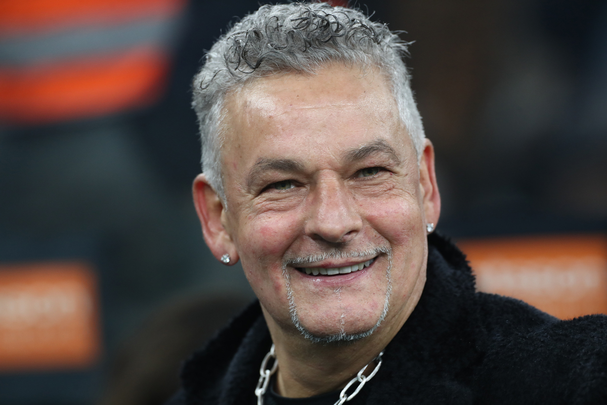 MILAN, ITALY - FEBRUARY 14: Former Juventus and FC Internazionale Milano player, Roberto Baggio, looks on prior to the Serie A match between FC Internazionale and Juventus FC at Giuseppe Meazza Stadium on February 14, 2026 in Milan, Italy. (Photo by Marco Luzzani/Getty Images)