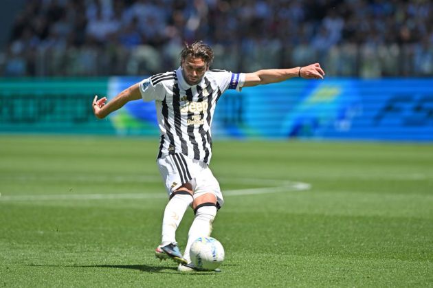 TURIN, ITALY - MAY 17: Manuel Locatelli of Juventus FC during the Serie A match between Juventus FC and ACF Fiorentina at Allianz Stadium on May 17, 2026 in Turin, Italy. (Photo by Chris Ricco/Getty Images)