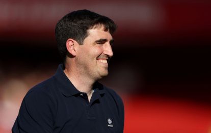 NOTTINGHAM, ENGLAND - MAY 24: Andoni Iraola, Manager of AFC Bournemouth, looks on after the Premier League match between Nottingham Forest and Bournemouth at the City Ground on May 24, 2026 in Nottingham, England. (Photo by Cameron Smith/Getty Images)